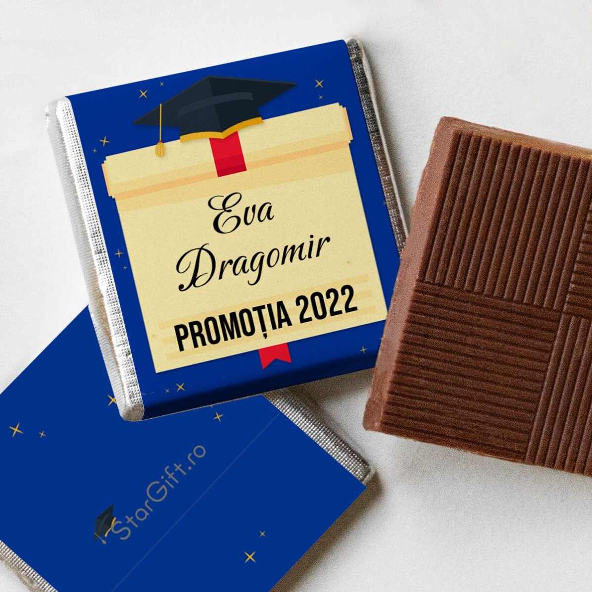 Mini-chocolat personnalisé avec un message - Remise des diplômes