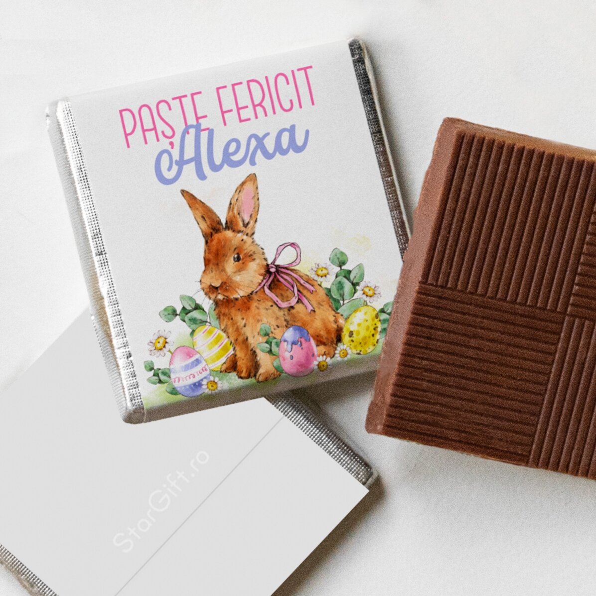 Mini-chocolat personnalisé avec un message - Bunny