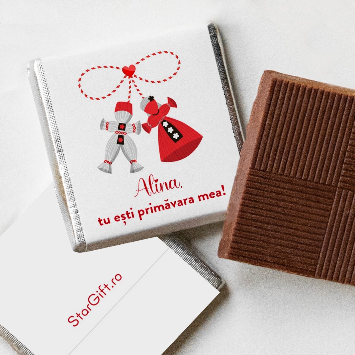 Mini-chocolat personnalisé avec un message d