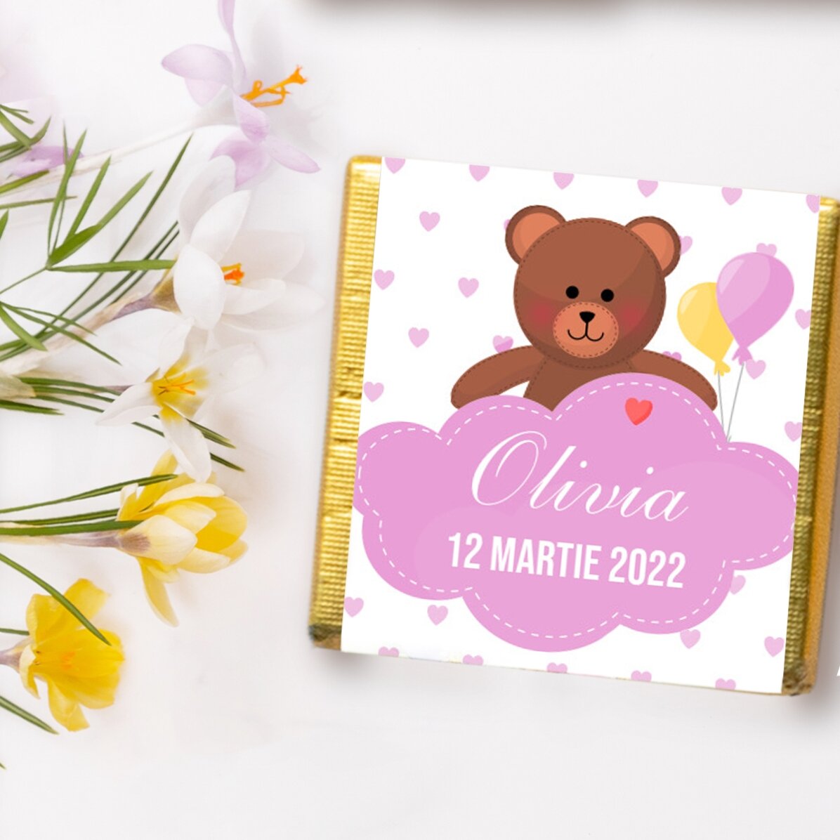 Mini-chocolat personnalisé - Cadeau de baptême