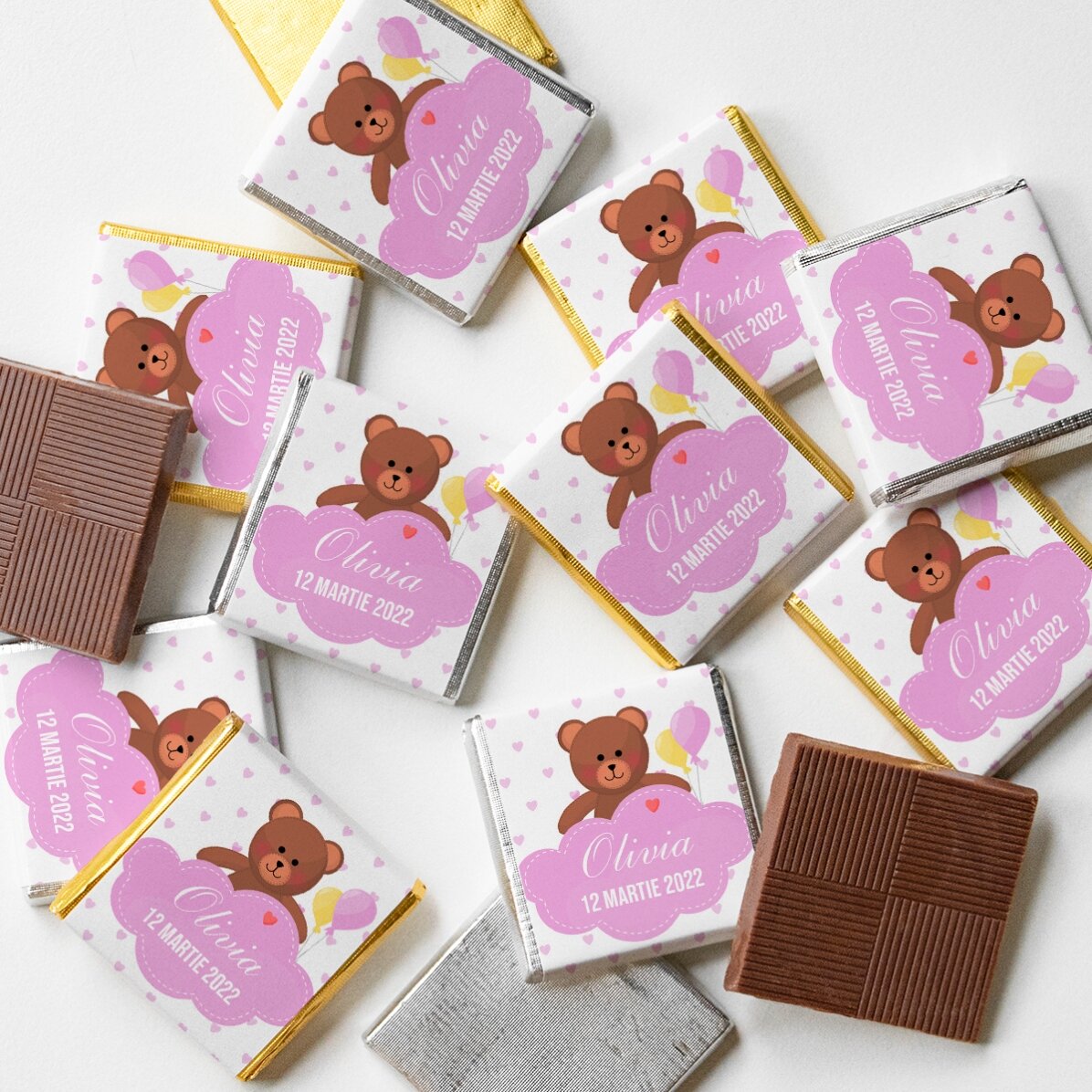 Mini-chocolat personnalisé - Cadeau de baptême