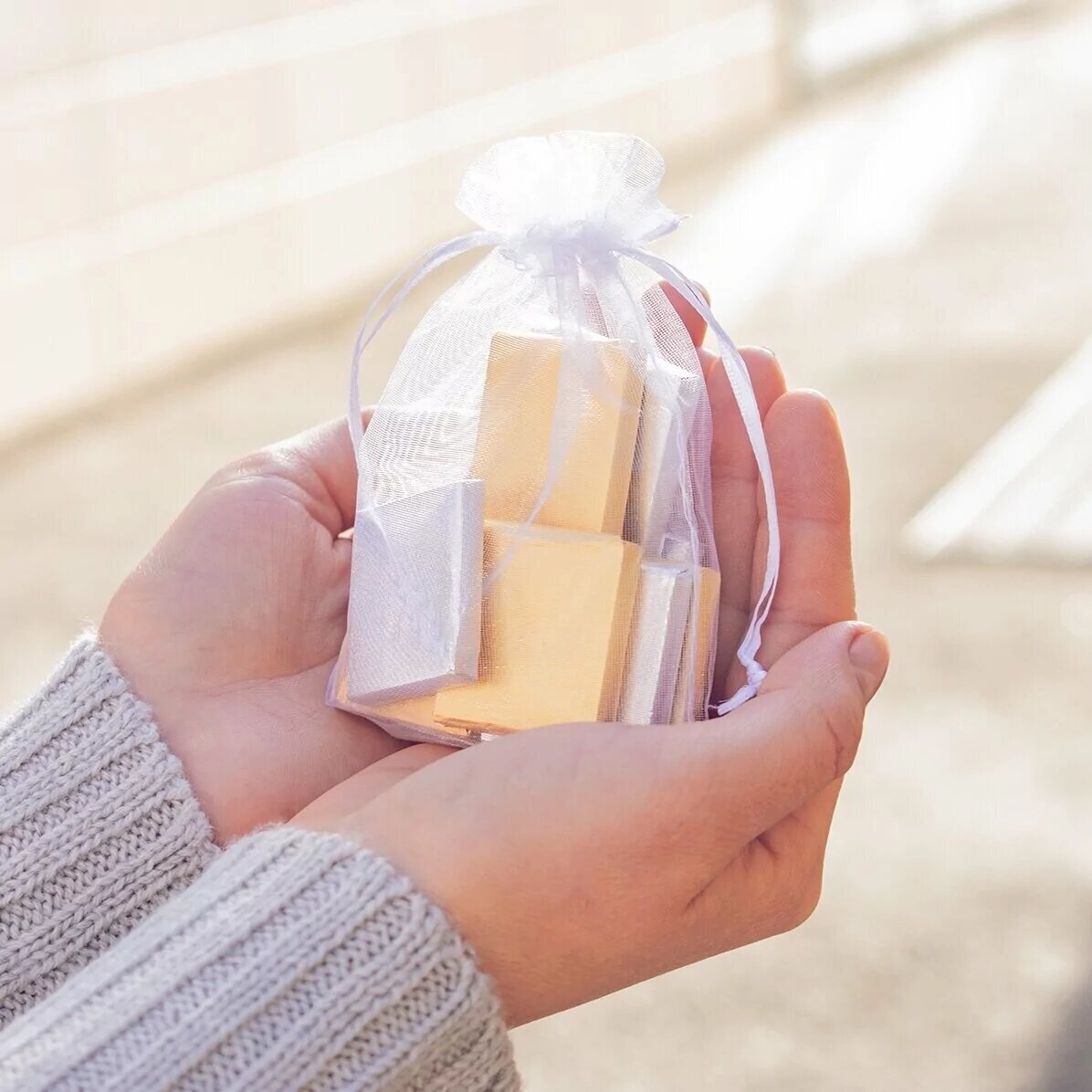 Lot de 10 mini-chocolats personnalisés avec un message pour la rentrée scolaire