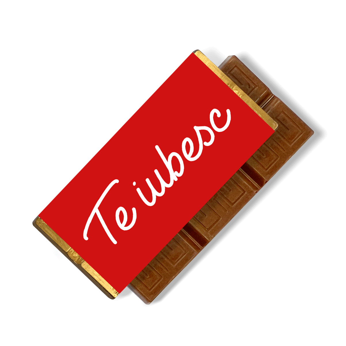 Mini-tablette de chocolat personnalisée avec un message