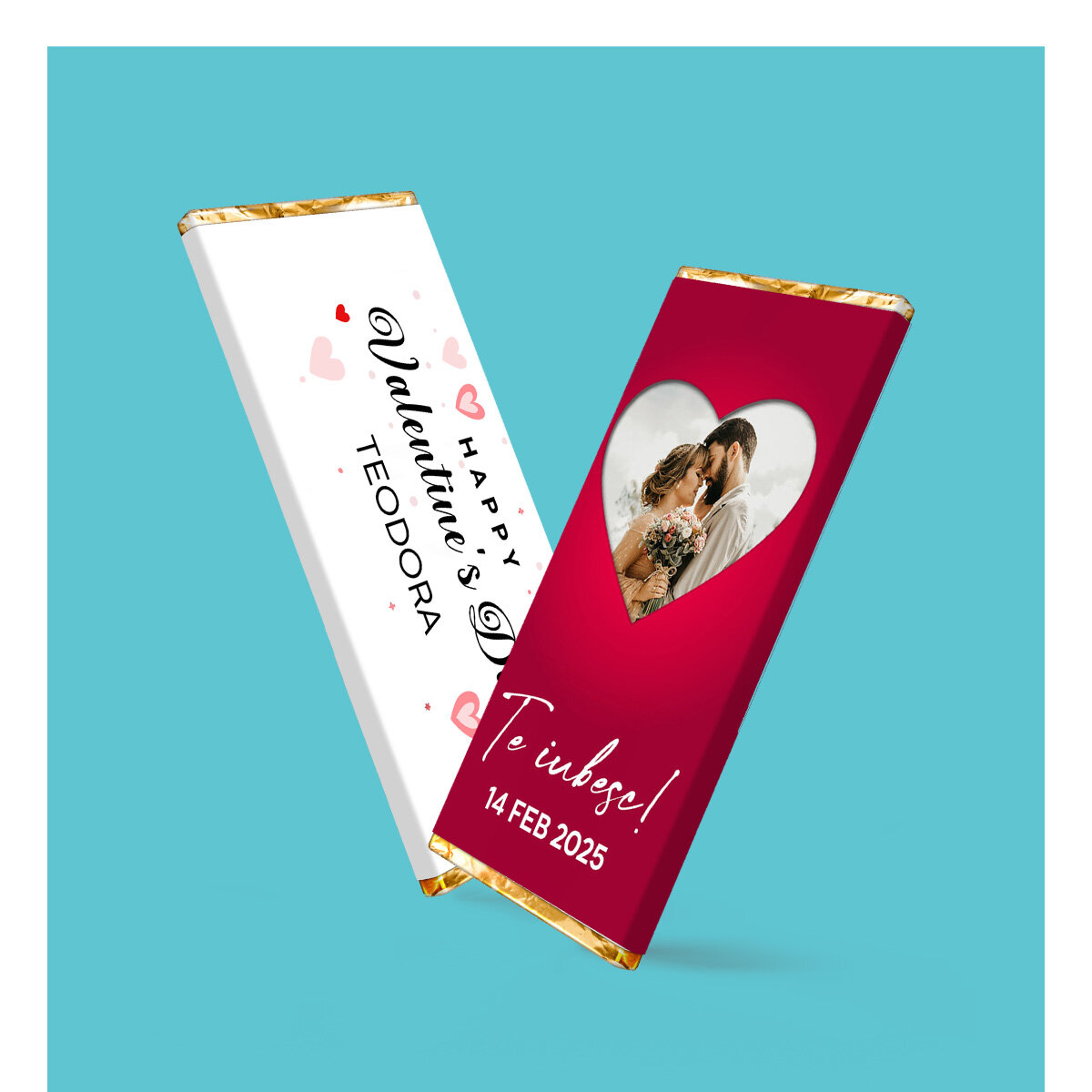 Mini-tablettes de chocolat personnalisées