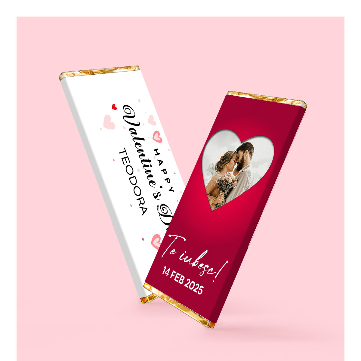 Mini-tablettes de chocolat pour la Saint-Valentin