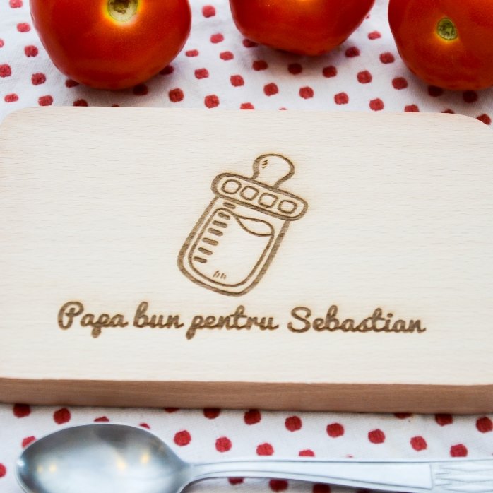 Mini-planche à découper personnalisée - Biberon