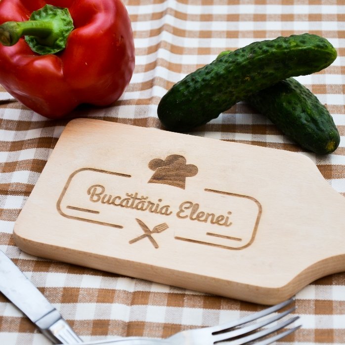 Mini-planche à découper personnalisée - Logo pour cuisiniers