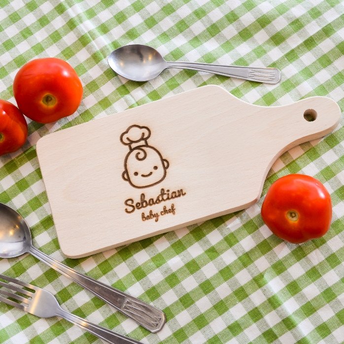 Mini-planche à découper personnalisée - Baby Chef