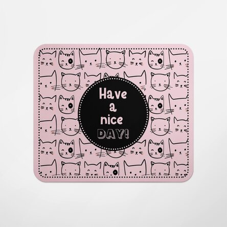 Tapis de souris avec inscription - Cats
