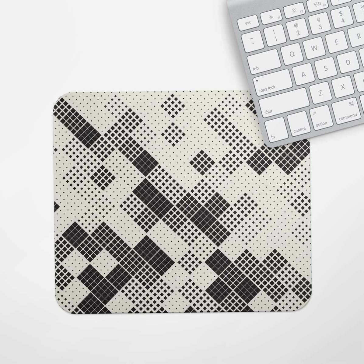 Tapis de souris personnalisé avec un motif géométrique à carreaux