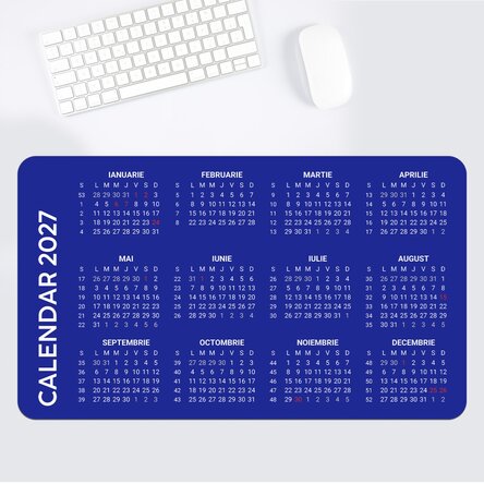 Tapis de souris XXL personnalisé avec calendrier