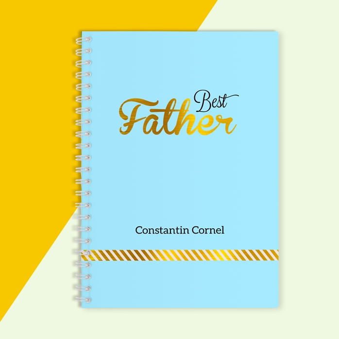 Carnet de notes personnalisé - Best Father, bleu