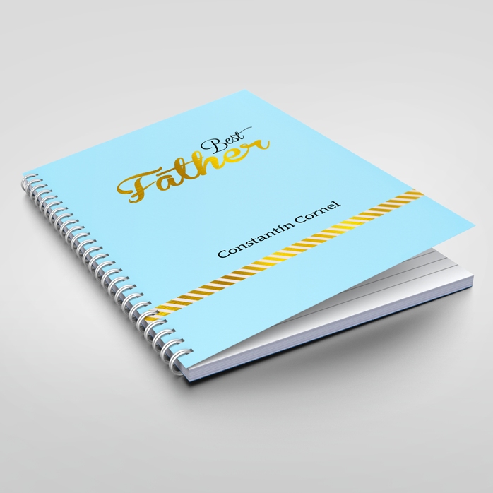Carnet de notes personnalisé - Best Father, bleu