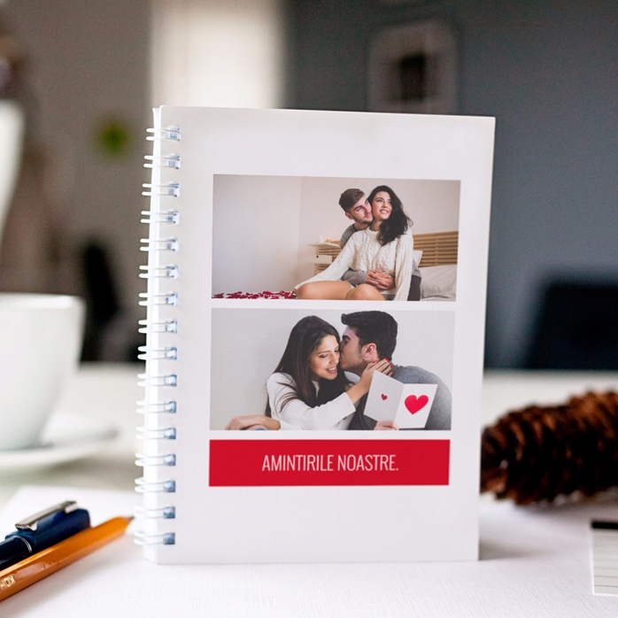 Carnet personnalisé avec 2 photos et un texte