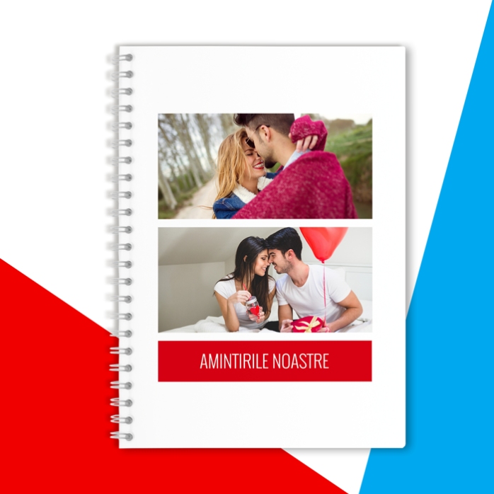 Carnet personnalisé avec 2 photos et un texte