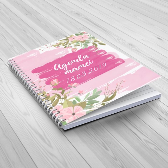 Carnet personnalisé avec des fleurs - L