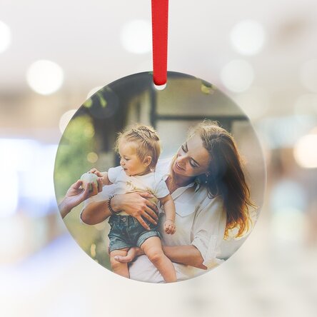 Décoration ronde personnalisée avec une photo