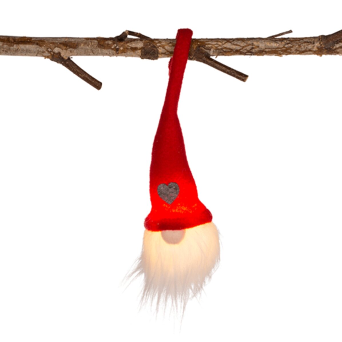 Décoration de Noël Spiridus en agate avec des petites lumières