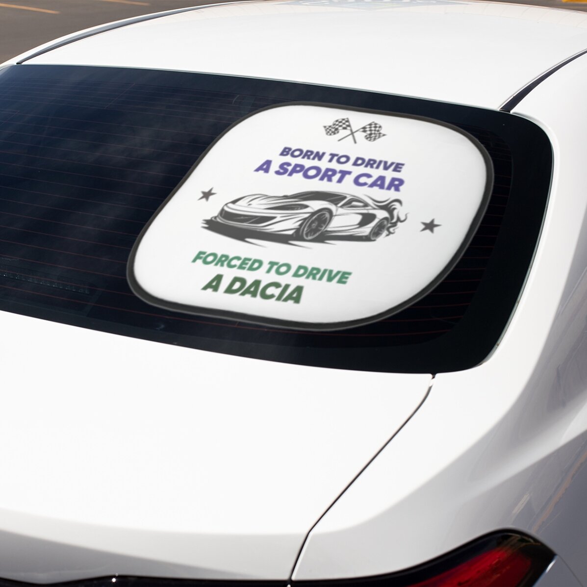 Pare-soleil de voiture personnalisé avec inscription - Born to drive