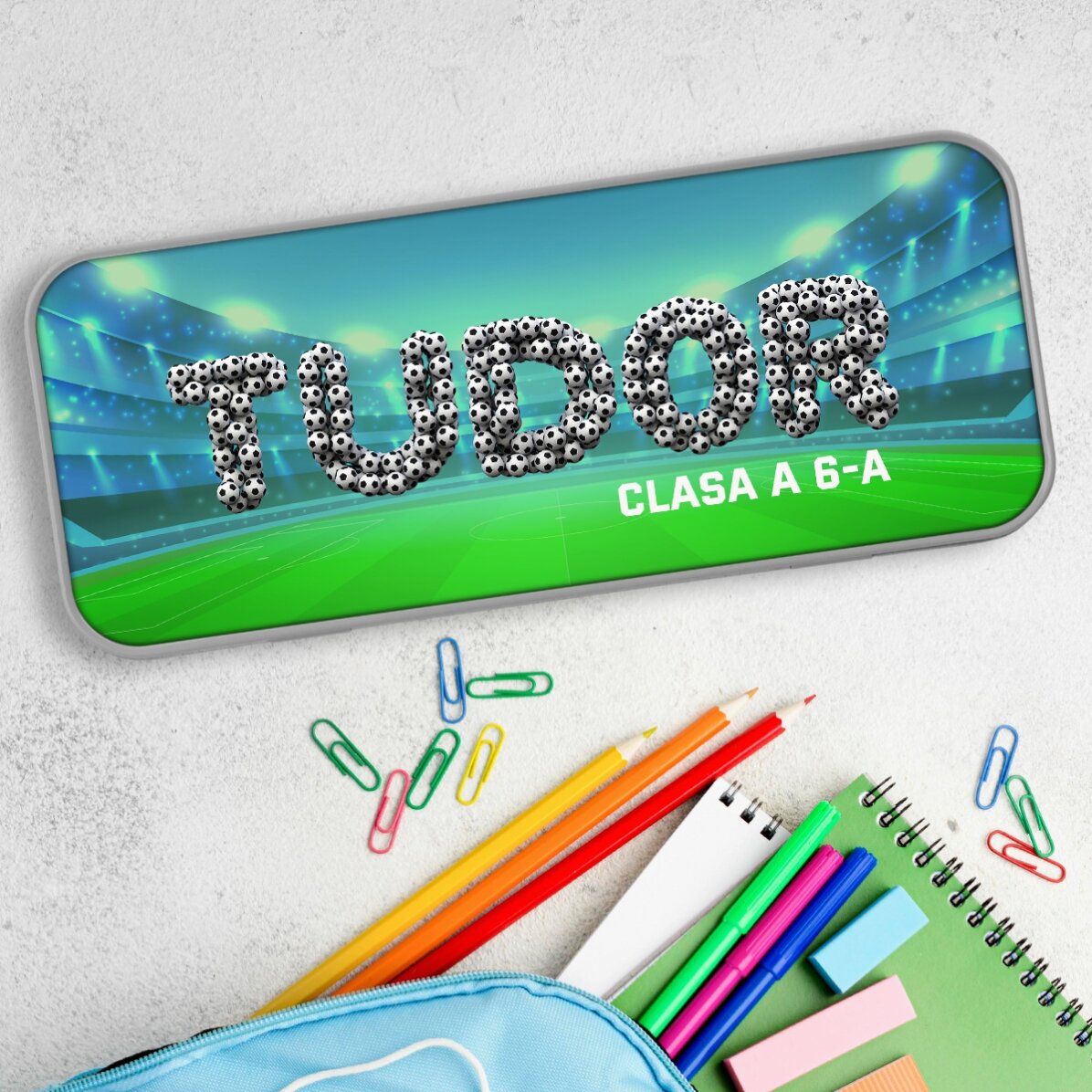 Trousse personnalisée avec prénom - Football