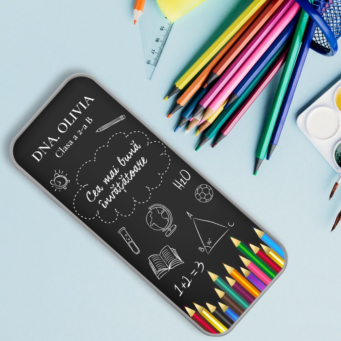 Trousse personnalisée avec inscription - « Best teacher »