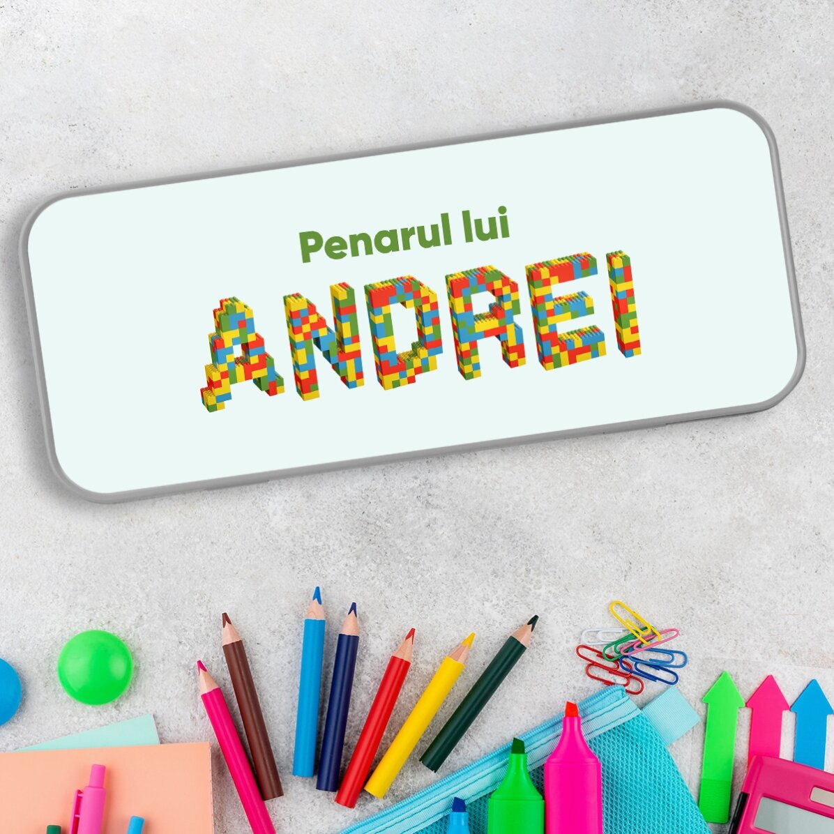 Trousse personnalisée avec inscription - Lego