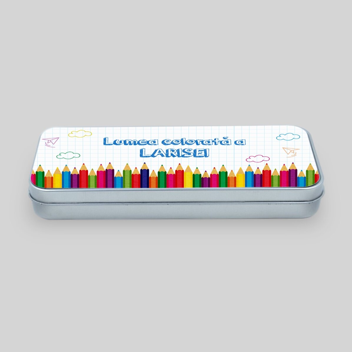 Trousse personnalisée avec inscription - Un monde haut en couleur