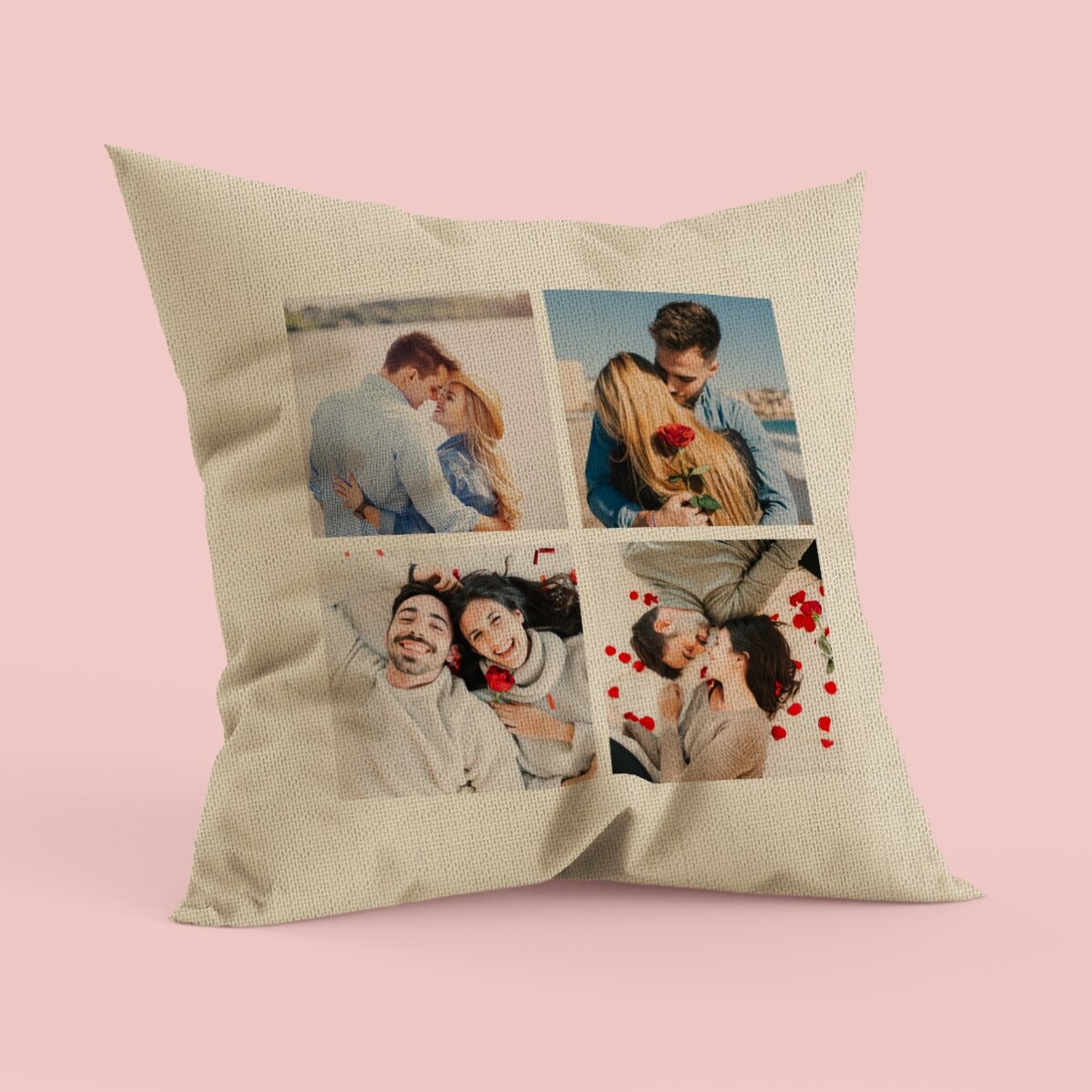 Coussin personnalisé avec 4 photos - In
