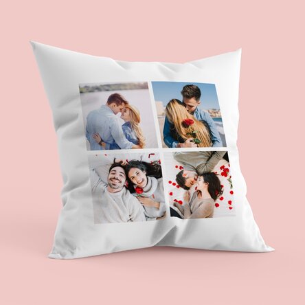 Coussin personnalisé avec 4 photos