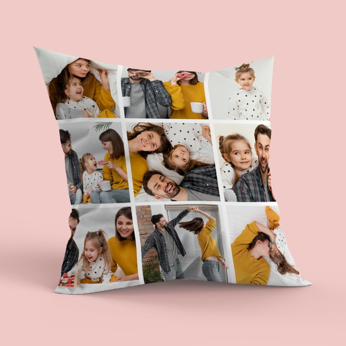 Coussin personnalisé avec 9 photos - grand format