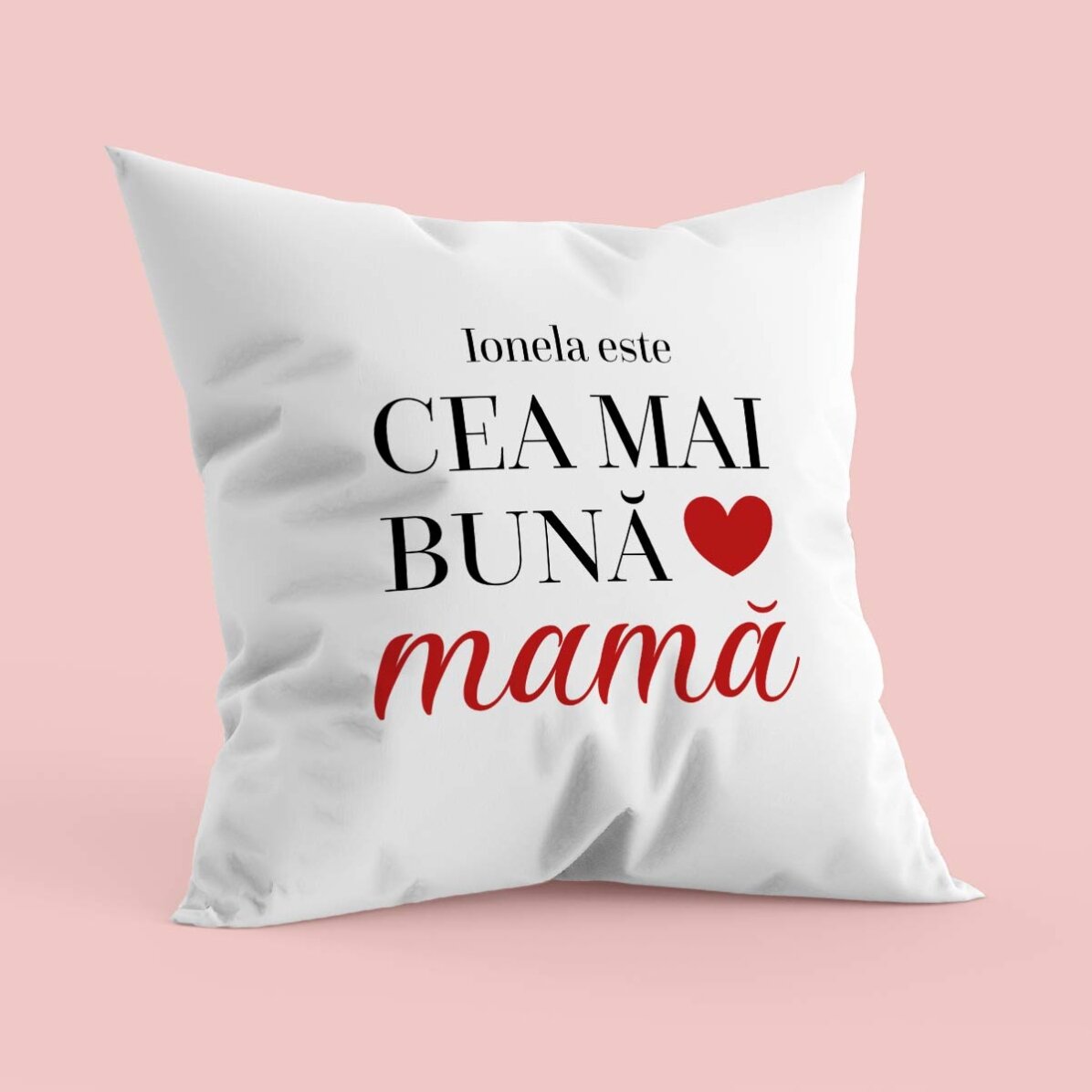 Coussin personnalisé avec un message pour les parrains et marraines