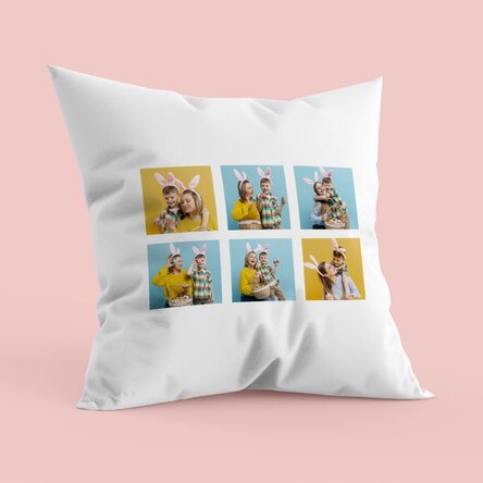 Coussin personnalisé avec six photos