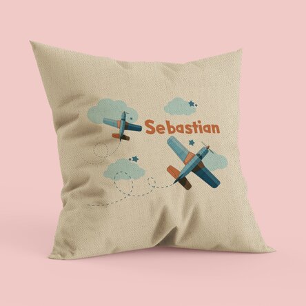 Oreiller personnalisé avec inscription - Avions In