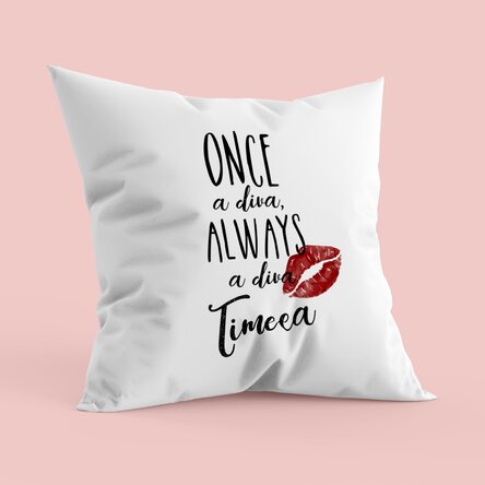 Personalised cushion with text - Diva