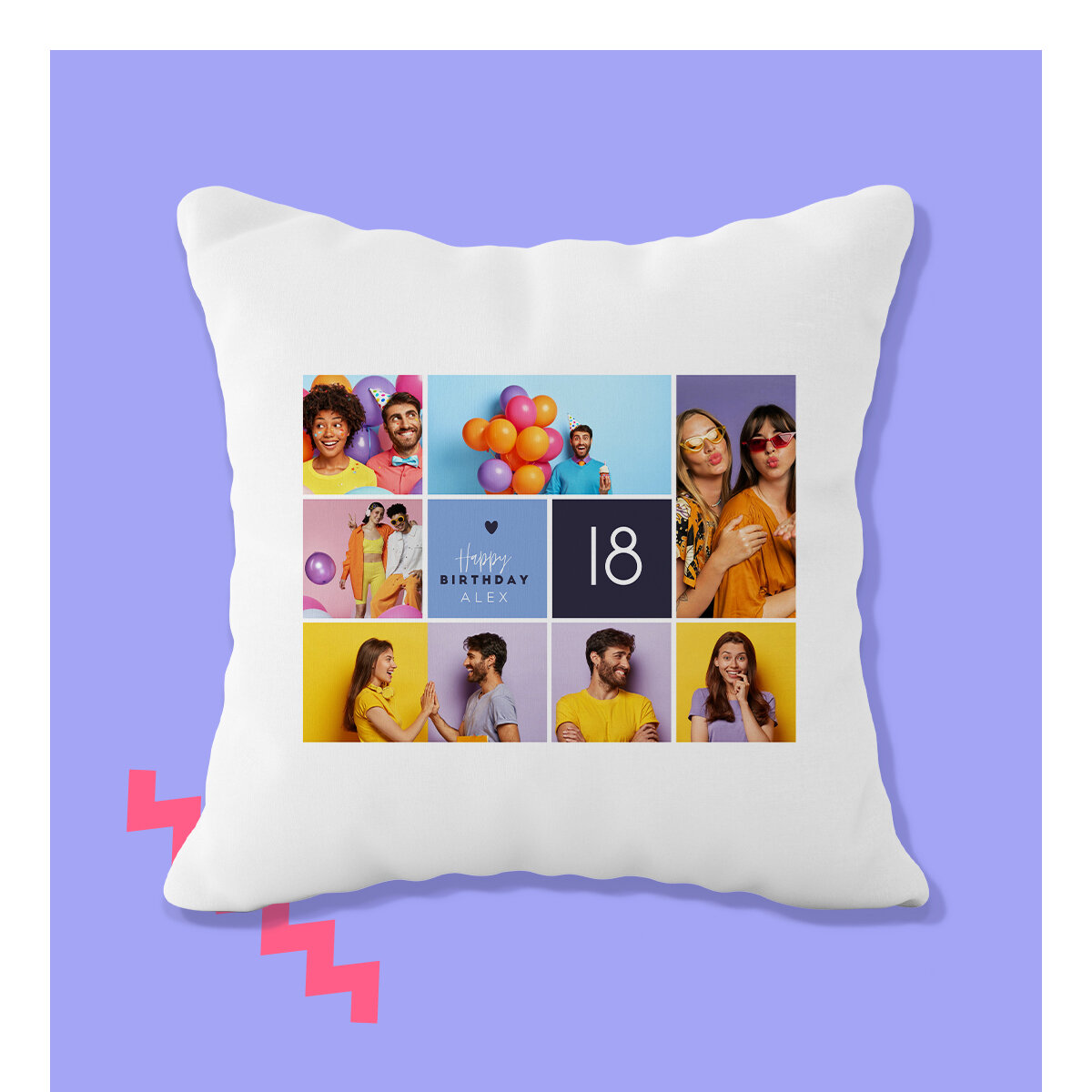 Coussins personnalisés pour un anniversaire