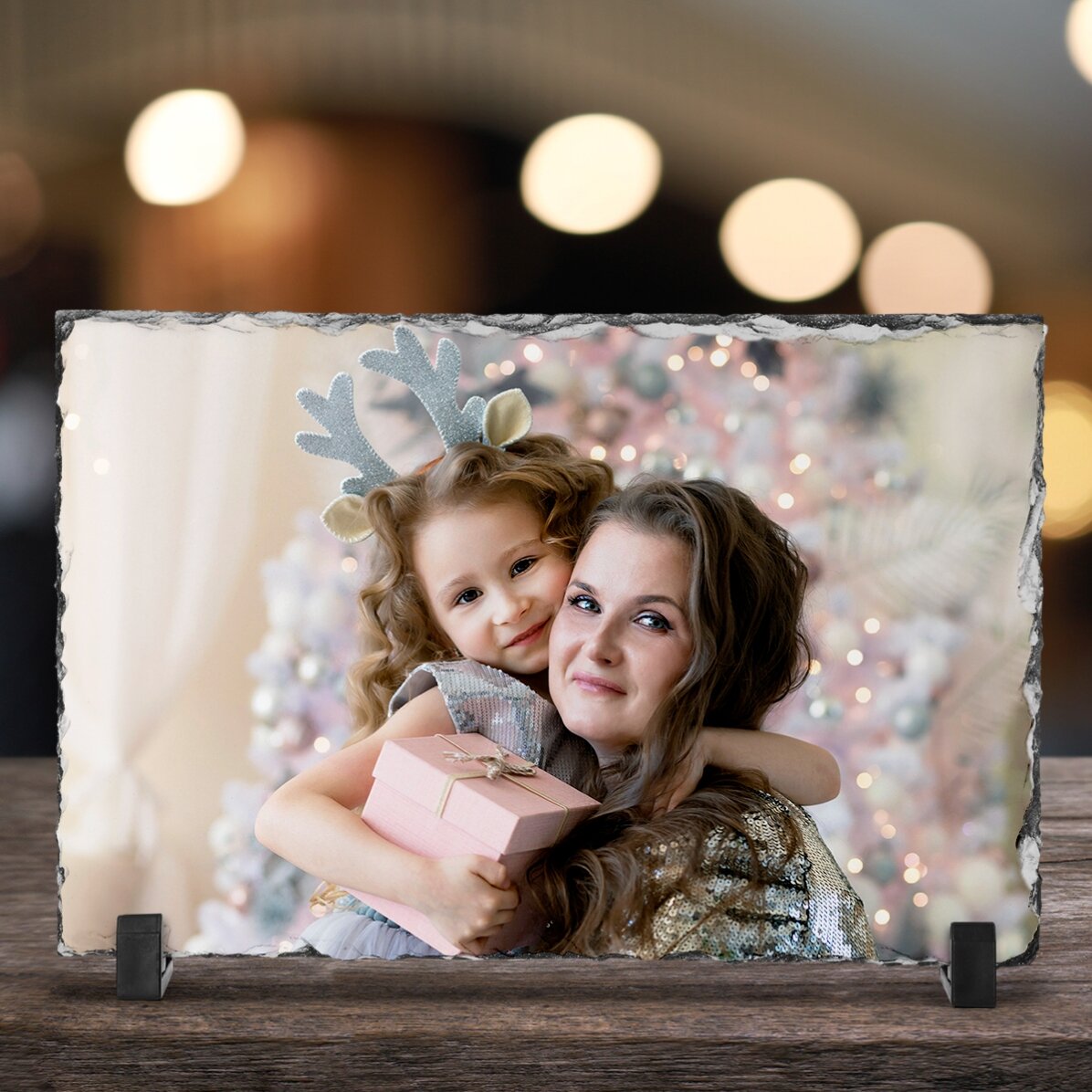 Plaque en ardoise personnalisée avec une photo