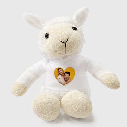 Mouton personnalisé avec une photo - Modèle « cœur »