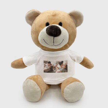 Plus un ours en peluche personnalisé avec deux photos