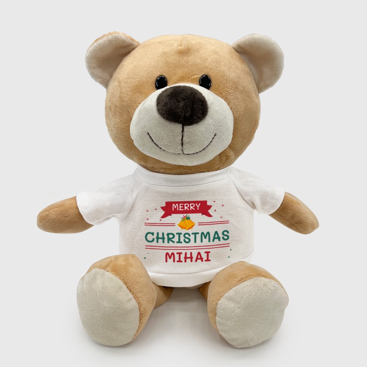 Plus : un ours en peluche personnalisé avec son prénom - Joyeux Noël