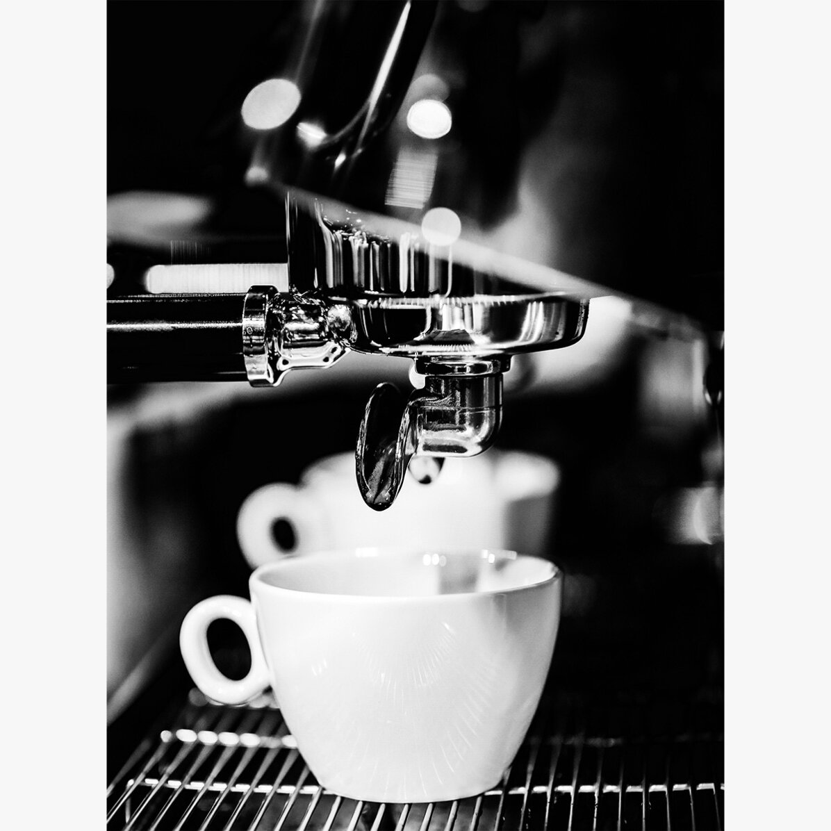 Affiche « Black and white coffee time »