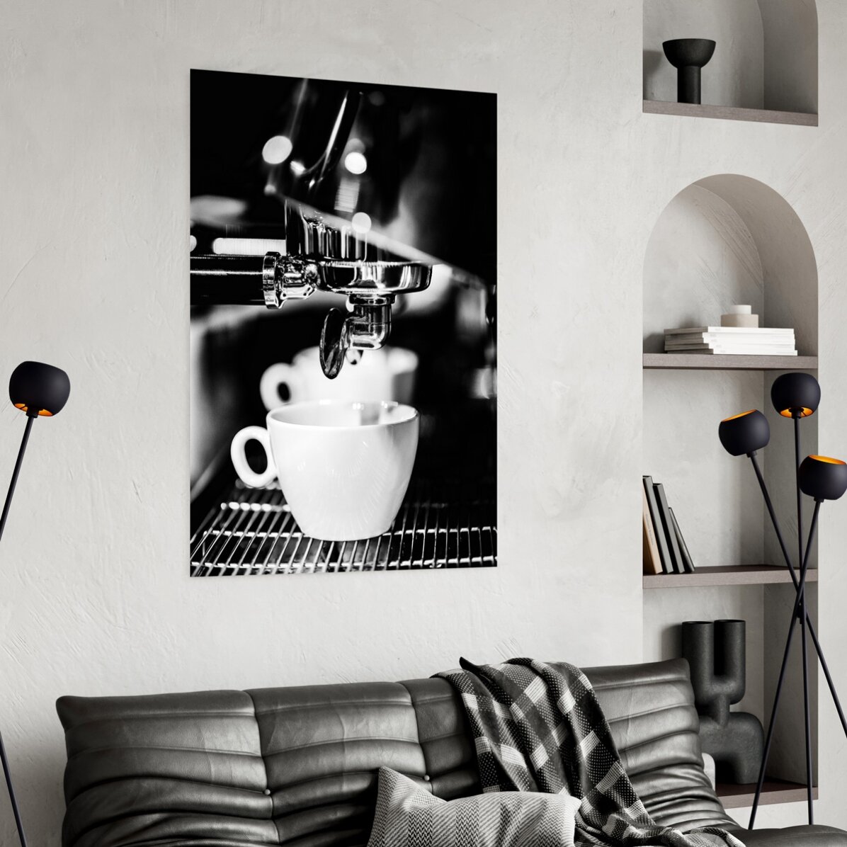 Affiche « Black and white coffee time »