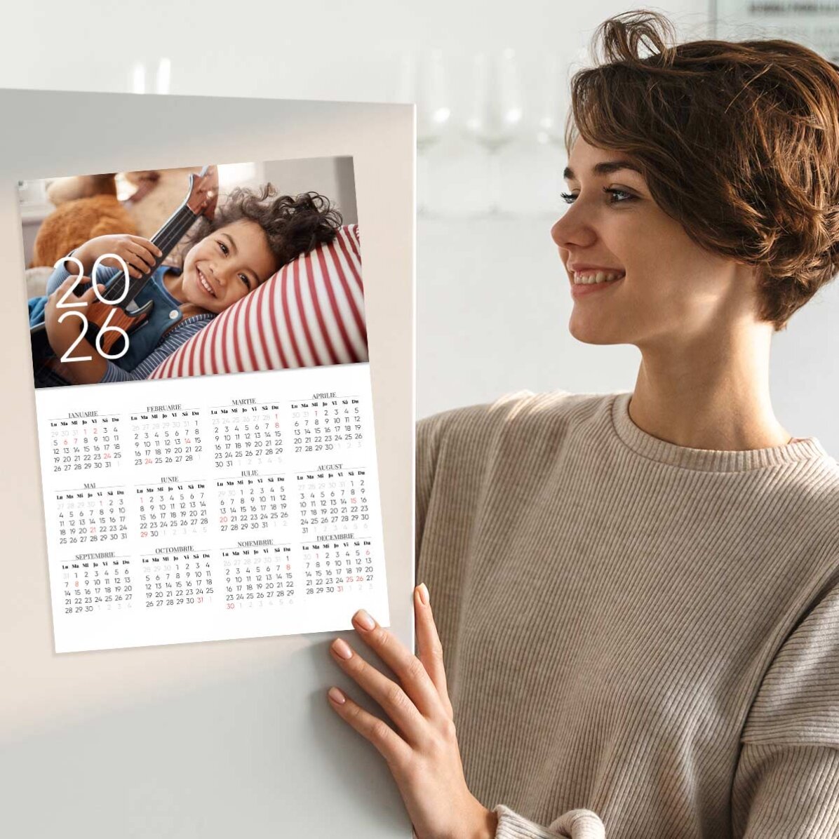 Affiche-calendrier personnalisée avec une photo