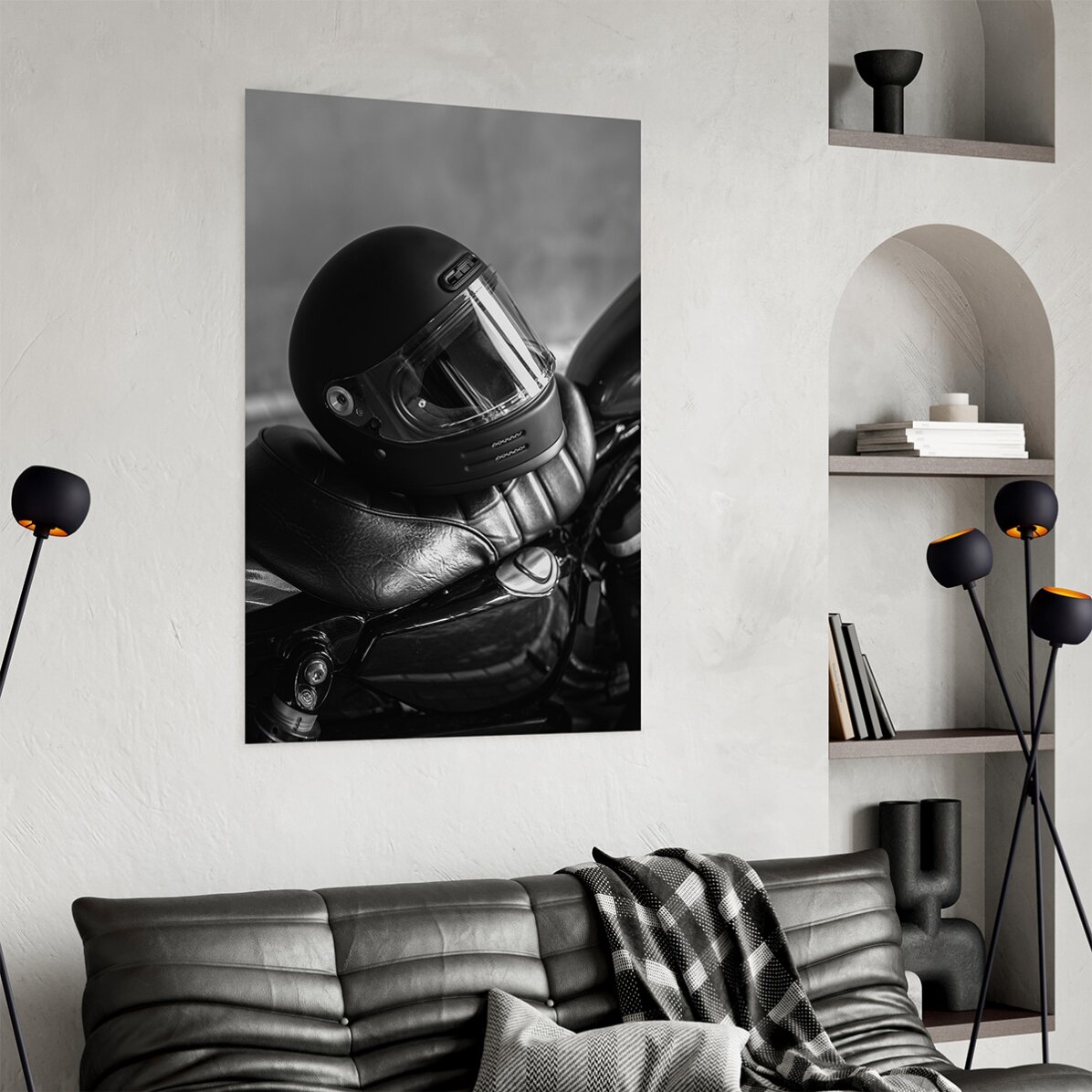 Affiche « Casque de motard »