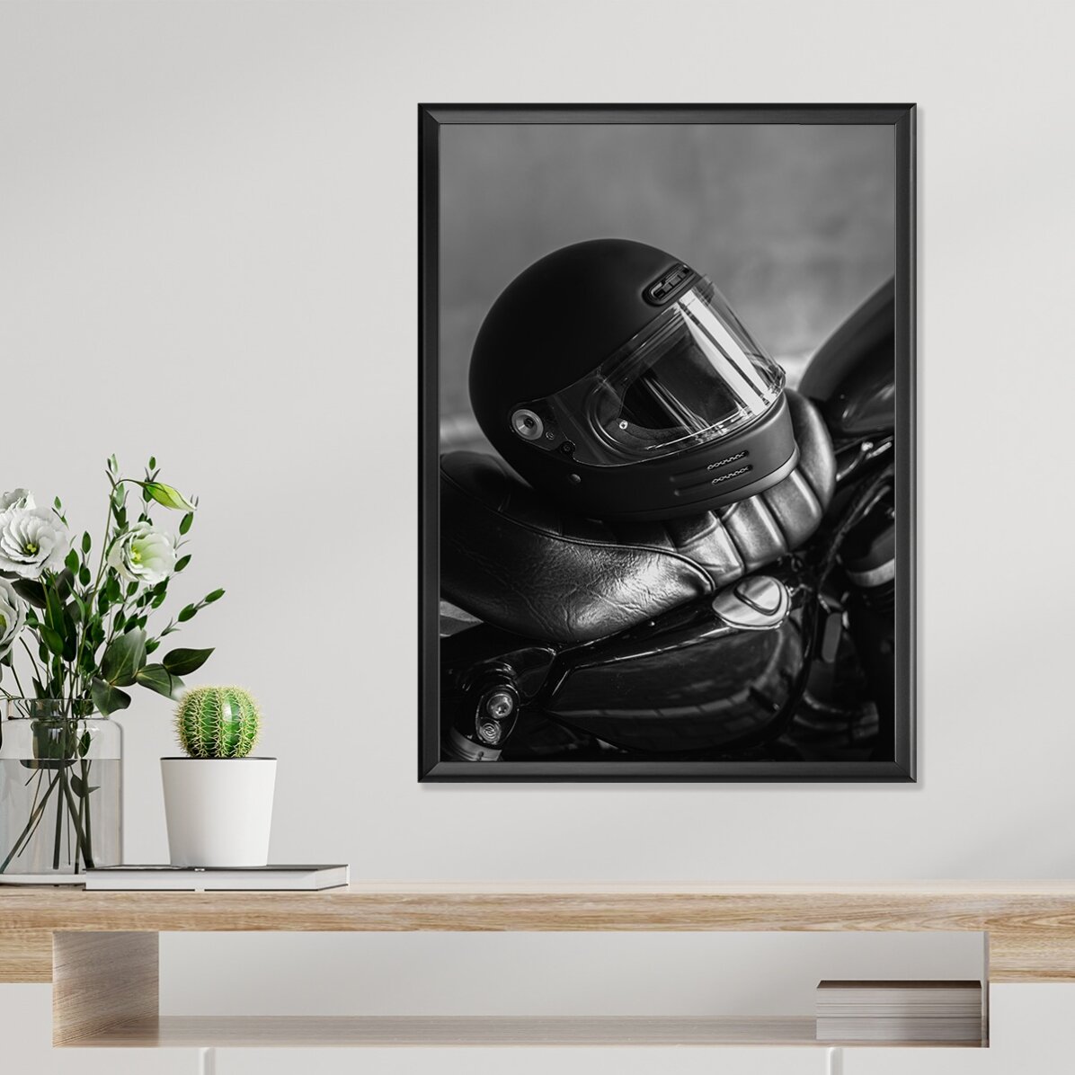 Affiche « Casque de motard »