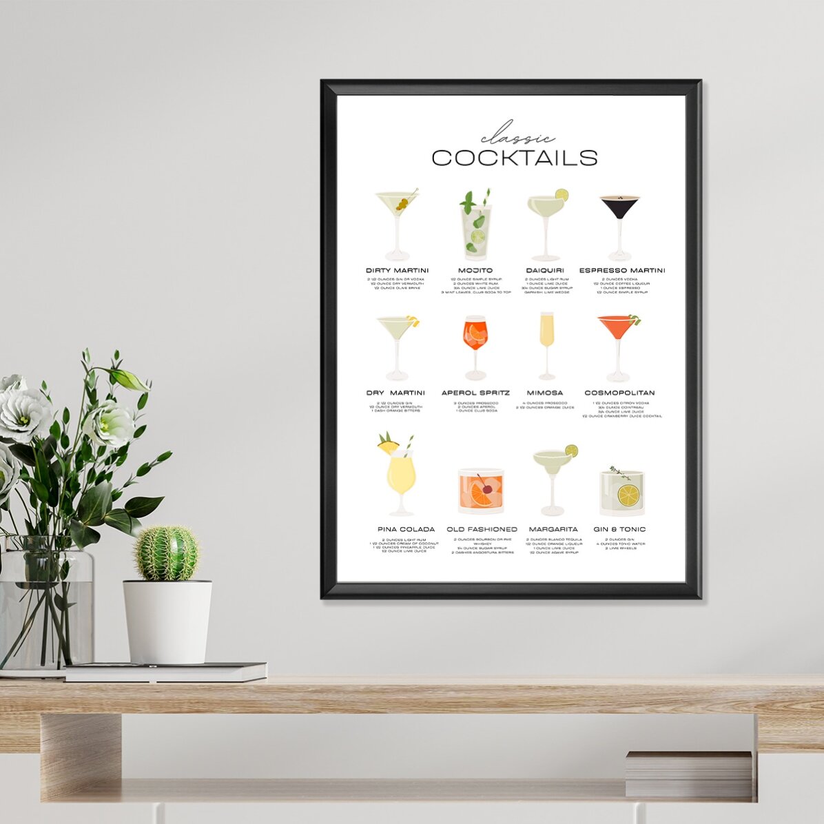 Affiche « Cocktails Menu »