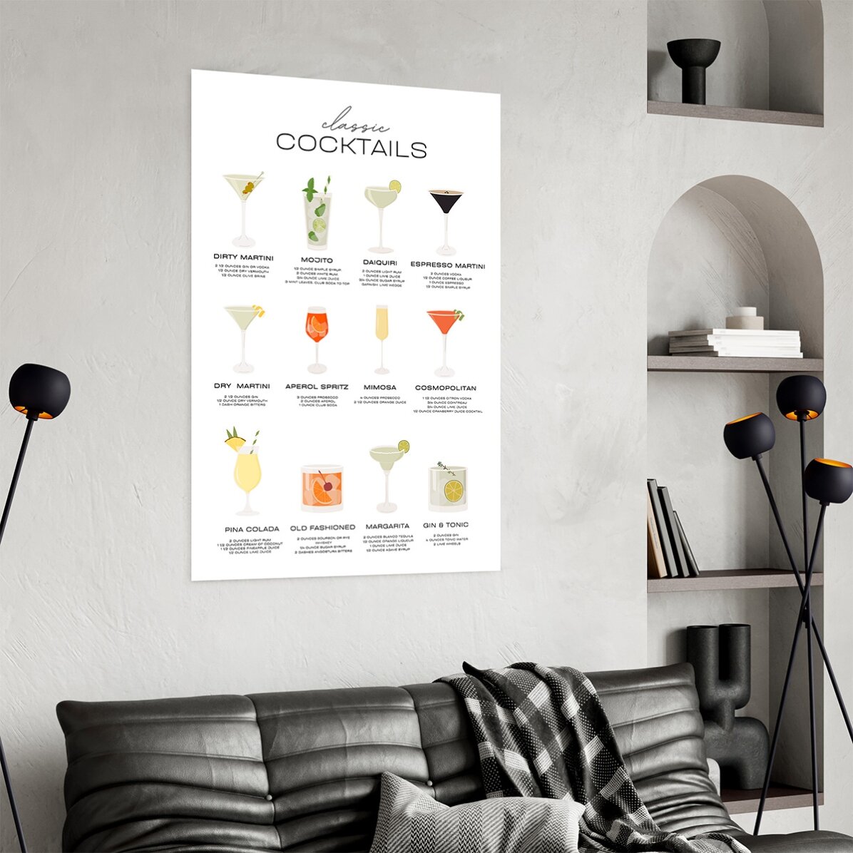 Affiche « Cocktails Menu »
