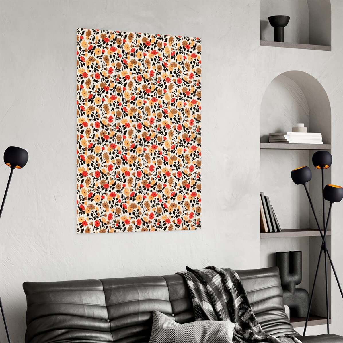 Affiche « Fleurs rouges et jaunes »