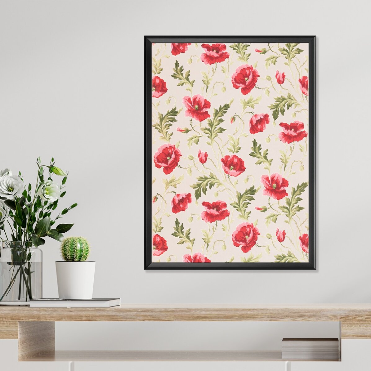 Affiche « Fleurs roses »