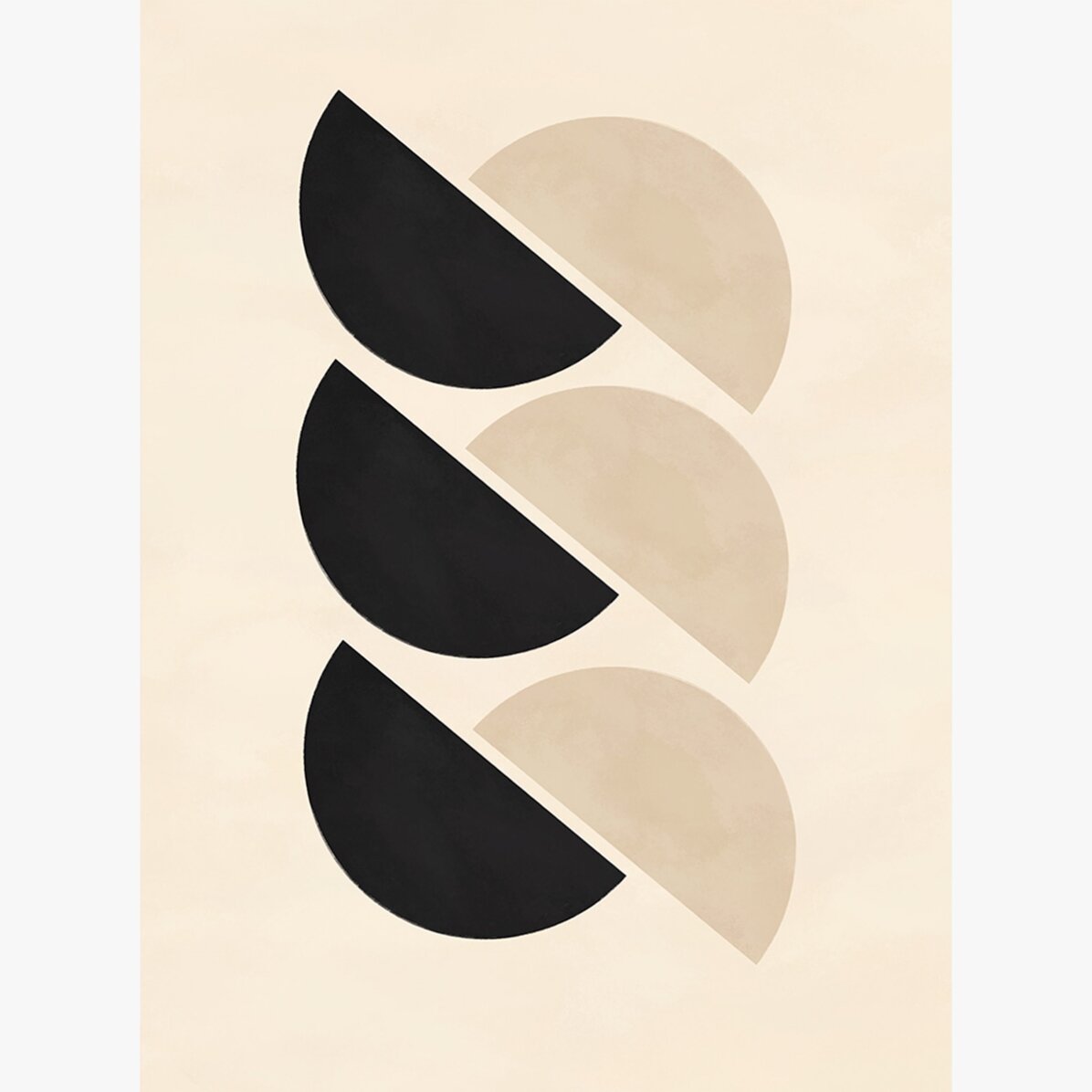 Affiche « Formes géométriques minimalistes, demi-cercles »