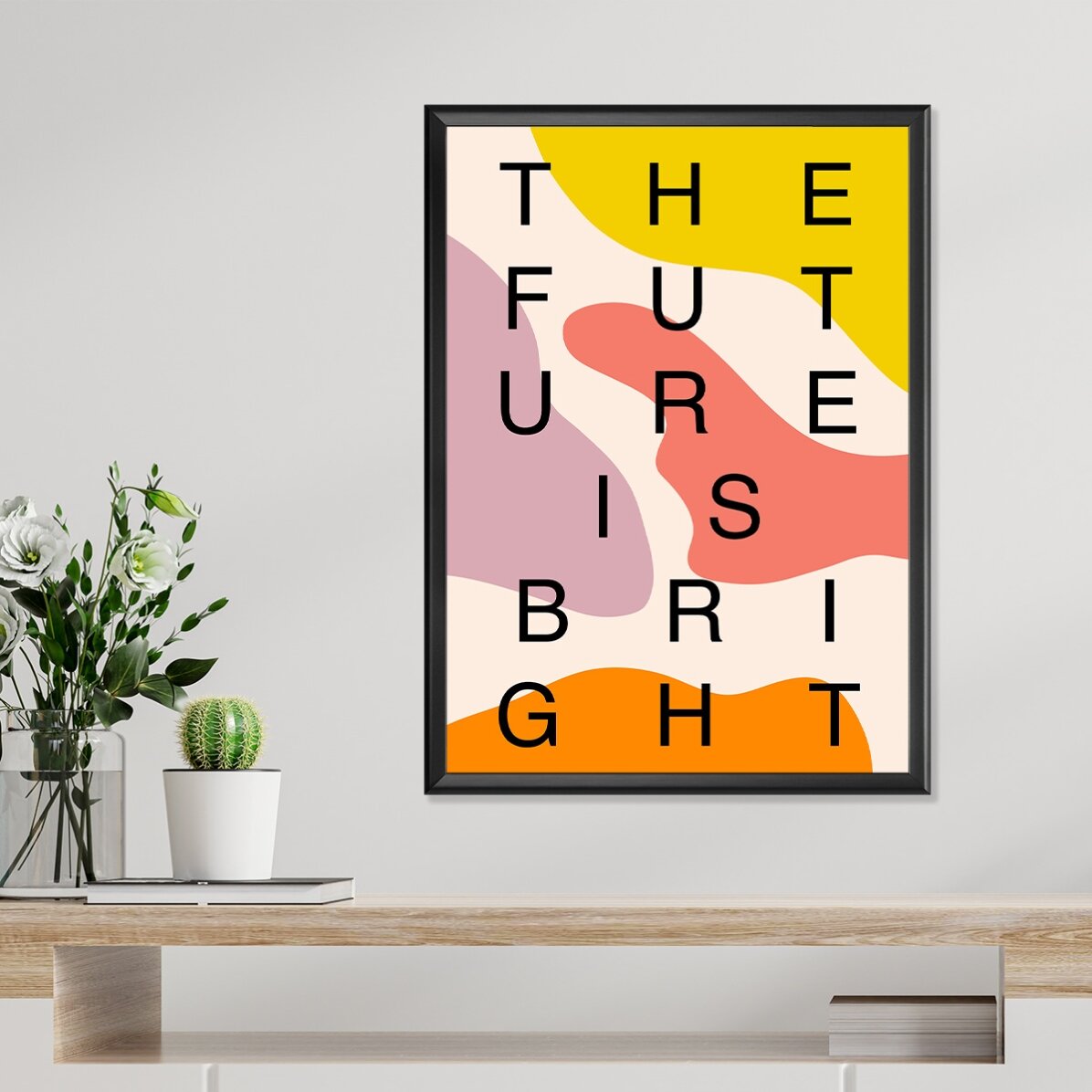 Affiche « Future is bright », touches de couleur